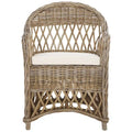 Fauteuil club en rotin naturel – 25.5 x 26.5 x 35.5 – 26Lx27Px36H
