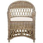 Fauteuil club en rotin naturel – 25.5 x 26.5 x 35.5 – 26Lx27Px36H
