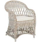 Fauteuil club en rotin naturel – 25.5 x 26.5 x 35.5 – 26Lx27Px36H