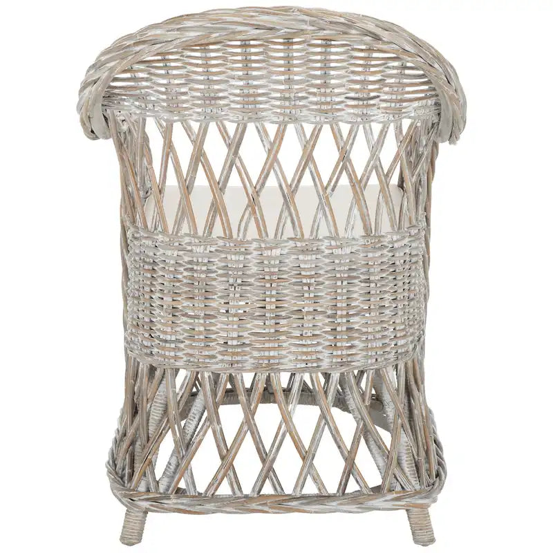 Fauteuil club en rotin naturel – 25.5 x 26.5 x 35.5 – 26Lx27Px36H