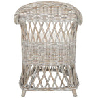 Fauteuil club en rotin naturel – 25.5 x 26.5 x 35.5 – 26Lx27Px36H
