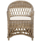 Fauteuil club en rotin naturel – 25.5 x 26.5 x 35.5 – 26Lx27Px36H