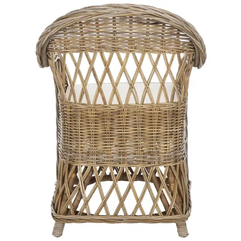 Fauteuil club en rotin naturel – 25.5 x 26.5 x 35.5 – 26Lx27Px36H