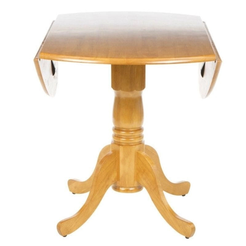 Table de salle à manger ronde à rabats de 42 po en fini chêne – 29,75 H x 42 L x 42 P