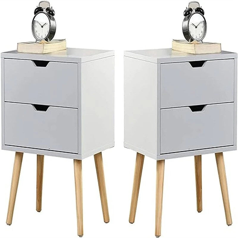 Tables de chevet avec tiroir de rangement (lot de 2)