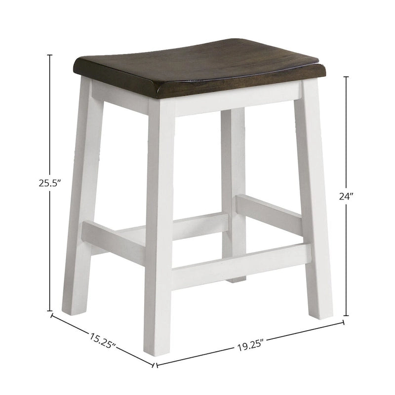 Tabouret de comptoir sans dossier 24 po (paq. de 2)