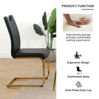 Chaises de salle à manger modernes avec pieds en métal chromé, lot de 4