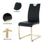 Chaises de salle à manger modernes avec pieds en métal chromé, lot de 4