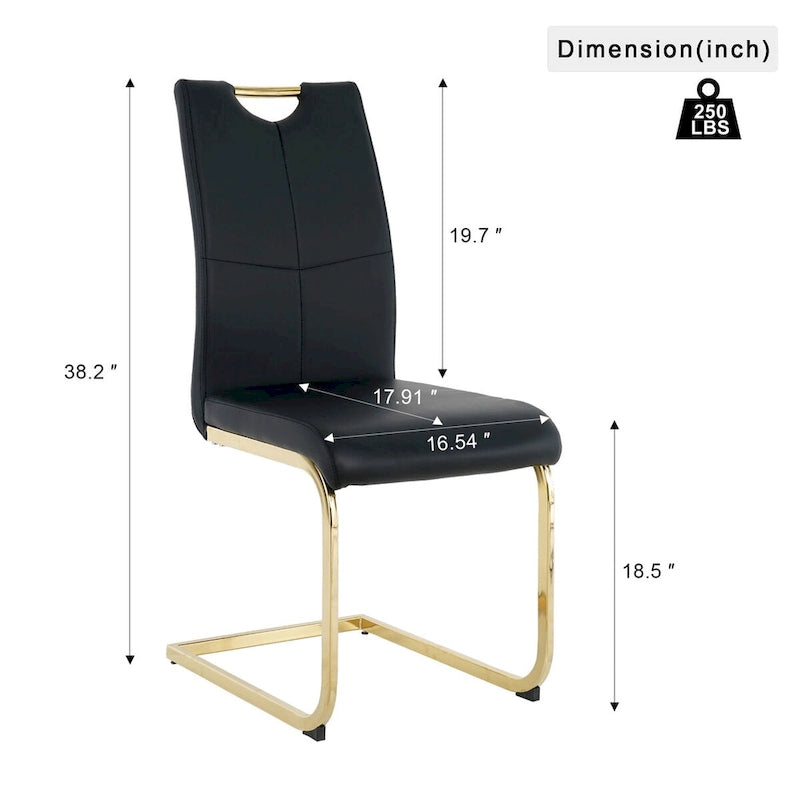 Chaises de salle à manger modernes avec pieds en métal chromé, lot de 4