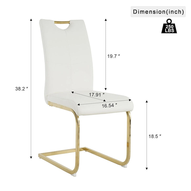 Chaises de salle à manger modernes avec pieds en métal chromé, lot de 4