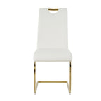 Chaises de salle à manger modernes avec pieds en métal chromé, lot de 4
