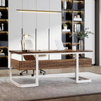 Bureau de direction 63" avec étagères, bureau d'ordinateur pour bureau à domicile