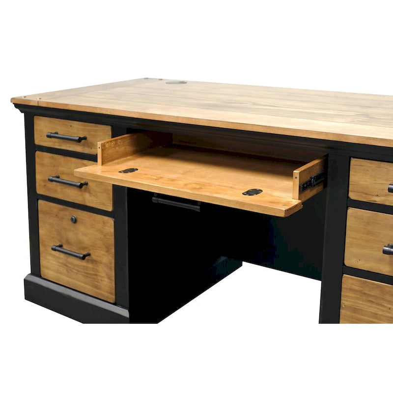 Bureau de direction Toulouse, Table d'écriture, Bureau d'ordinateur, Noir