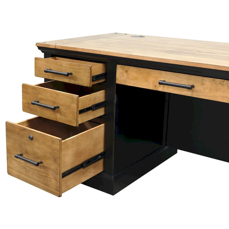 Bureau de direction Toulouse, Table d'écriture, Bureau d'ordinateur, Noir
