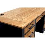 Bureau de direction, bureau d'écriture, bureau d'ordinateur, noir