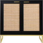 Bahut en rotin, buffet de cuisine – 35 P x 80 L x 74,5 H cm