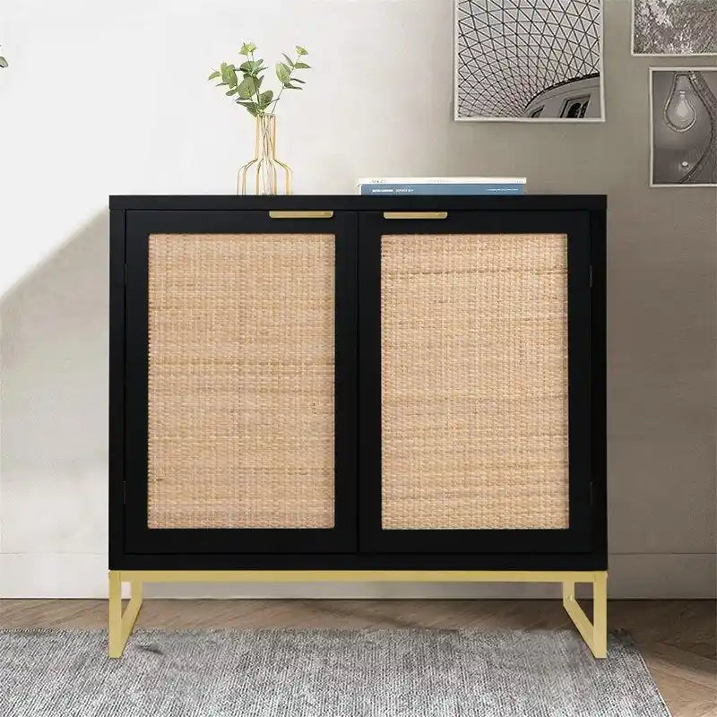 Bahut en rotin, buffet de cuisine – 35 P x 80 L x 74,5 H cm