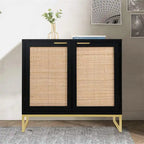 Bahut en rotin, buffet de cuisine – 35 P x 80 L x 74,5 H cm